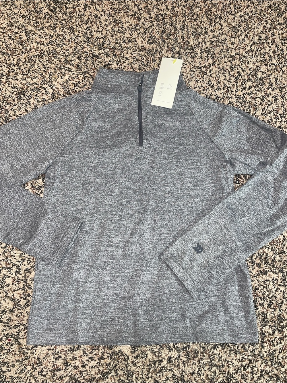 all in motion Heather Gray Half-Zip Performance Pullover Kids 6/7 NWT